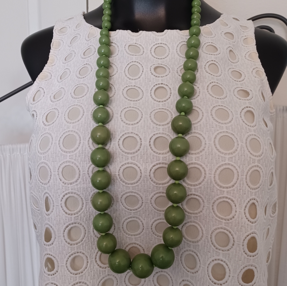 Avocado Green Long Necklace!